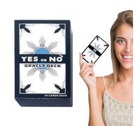 Oracle Tarocchi Cards Divination Deck, Portable Yes Or No Fortune Telling Ritual Set, Spiritual Reading Tool with Symbolic Illustrations for Women Men Travel Meditation Coffee Table