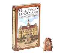 Oracolo dei Tarocchi di Lenormand Vecchio Stile,Old Style Lenormand Tarot Oracle,with Bag,Firend Game,Giochi di divinazione