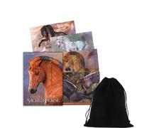 Oracolo Del Sacro Cavallo Mazzo Di Carte & Guida Angelo Blu Con Borsa