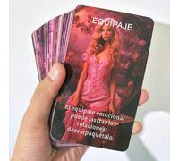 Oracolo dell'amore in spagnolo, deck tarocchi romantici in spagnolo, giocattolo per la divinazione, tarocchi con parole chiave per principianti, 12x7cm Tagli UnicaCarta tessile