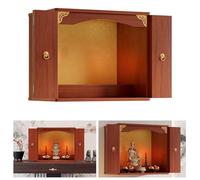 Oracra Altare Meditazione Mobile-altare per Il Buddha e per I Propri Cari, Uso Domestico Nicchie Buddiste con Sportello da Parete o da Tavolo Supporto per Altare del Giorno Dei Morti