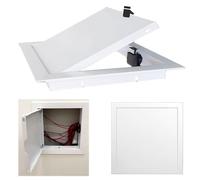 Oracra Botola Cartongesso Pannello di Accesso Idraulico Magnetico, Coperchio per Foro di Ispezione a Pressione per Piastrelle, Portello di Accesso in Alluminio per Soffitta(White,46x25cm/18x9.8in)