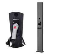 Oracra Colonnina Ricarica Colonnina di Ricarica per Auto Elettriche Nera Bianca, Colonna di Ricarica per Veicoli a Energia Rinnovabile, Pila per Stazioni di Ricarica per Veicoli Elettrici(Black,B)