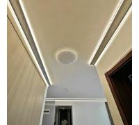 Oracra Profilo Angolare LED Cornice per Illuminazione Indiretta z Parete e Soffitto, Diffusore per Strisce LED, Cornice Decorativa a Doppio Profilo, con Raccordo Angolare(98.4ft(30 m))