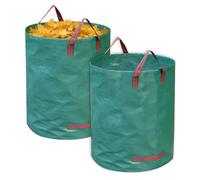 ORAGKE Sacchi Giardinaggio 272L, Sacchetti per Rifiuti da Giardino Autoportante, Sacco Impermeabile Riutilizzabile per Raccogli Foglie, Borsa da Giardino Pieghevole con Maniglie (2 pc, 272 L)