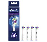 Oral-B 3D White Testine di Ricambio con Tecnologia CleanMaximiser, Confezione da 4 Pezzi