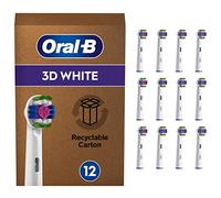 Oral-B 3D White Testine di Ricambio Elettrico, Confezione da 12, Adatto per Buca delle Lettere