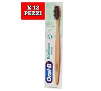 Oral B Bamboo Carbone Spazzolino 100% Bambu' Organico - 12 Pezzi