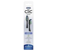 Oral-B Clic Spazzolino di Ricambio Testine Spazzolino, Sbiancante, Nero, 2 Conteggi
