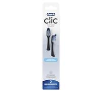 Oral-B Clic - Testine di ricambio per spazzolino da denti, 2 pezzi, colore: nero