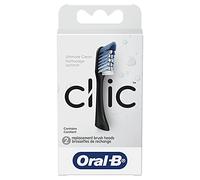 Oral-B Clic - Testine di ricambio per spazzolino da denti, colore: nero, 2 pezzi