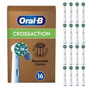 Oral-B Cross Action Testine Spazzolino Elettrico, Confezione da 16 Testine di Ricambio per Spazzolino Elettrico Oral B, Setole Angolate che si Adattano a ogni Dente per una Pulizia Profonda