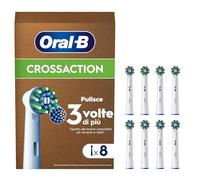 Oral-B Cross Action Testine Spazzolino Elettrico, Confezione da 8 Testine di Ricambio, Setole Angolate che si Adattano a ogni Dente per una Pulizia Profonda
