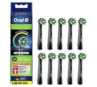 Oral-B CrossAction Black Edition Replacement Toothbrush Heads with CleanMaximiser Bristles for Superior Cleaning Pack of 10