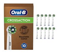 Oral-B CrossAction Testine Di Ricambio Con Tecnologia CleanMaximiser, Confezione Da 10 Pezzi, Pacco Adatto Alla Buca Delle Lettere