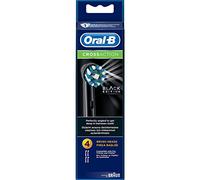 Oral-B Crossaction Testine di Ricambio per Spazzolino Elettrico Ricaricabile Nere in Confezione da 4, Testine Rotonde dal Design Professionale per Pulire Ogni Dente, Edizione in Nero, Versione Vecchia