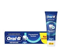 Oral-B Dentifricio Advanced Prevenzione Tartaro 125ml, Dentifricio Oral B Anti Tartaro con Microgranuli Attivi, Clinicamente Provato, Pulizia Denti Efficace, Sapore Menta Fresca, Alito Fresco