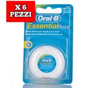Oral B Essential Floss Filo Interdentale - Cerato - Menta - 50m - 6 Pezzi
