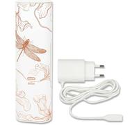 Oral-B Genius Series - Custodia da viaggio con funzione di ricarica per 1 manipolo e 2 testine di ricambio, custodia da viaggio e cavo di ricarica, libellula oro, tasca aggiuntiva