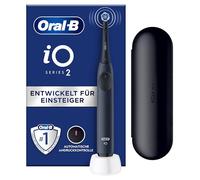 Oral-B iO 2 Spazzolino Elettrico Oral B, Blu, 1 Testina Di Ricambio, 1 Custodia Da Viaggio, Spazzolino, Delicato sulle Gengive, Efficace sulla placca, Sensore di Pressione