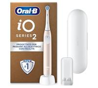 Oral-B iO 2 Spazzolino Elettrico Oral B, Rosa, 1 Testina Di Ricambio, 1 Spazzolino, Custodia Da Viaggio, Supporto per Testine, Delicato sulle Gengive, Efficace sulla placca, Sensore di Pressione