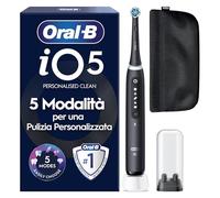 Oral-B iO 5 Spazzolino Elettrico, con 1 Testina di Ricambio, Astuccio, Nero