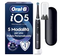 Oral B iO 5 Spazzolino Elettrico con 1 Testina di Ricambio Custodia Nero 1