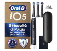 Oral B iO 5 Spazzolino Elettrico con 3 Testina di Ricambio Custodia Nero 3