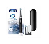 Oral-B iO - 6 - Spazzolino Elettrico Ricaricabile Nero Lava con Custodia da Viaggio