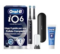 Oral-B Spazzolino Elettrico Ricaricabile iO 6N Nero, 1 Spazzolino Elettrico, 2 Testine Di Ricambio, Custodia Da Viaggio + 1 Dentifricio Oral-B Pro Expert, Pulizia Denti Efficace