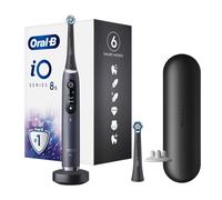 Oral-B iO Spazzolino Elettrico Ricaricabile 8S Nero, 2 Testine, 1 Custodia Da Viaggio, 1 Spazzolino