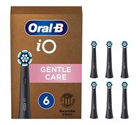 Oral-B iO Gentle Care Testine Spazzolino Elettrico, Confezione da 6 Testine di Ricambio Nere, Pulizia Delicata ed Efficace di Gengive e Denti Sensibili, Adatto alla Buca delle Lettere
