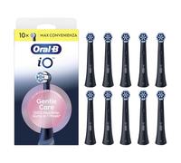 Oral-B iO Series Gentle Care Black, testine di ricambio originali rotonde, setole angolate per la rimozione della placca, testina più morbida, per gengive sensibili, progettate per spazzolini