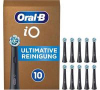Oral-B iO - Set di 10 testine di pulizia per spazzolino elettrico, per la pulizia dei denti, per spazzolini Oral-B, confezione per cassetta postale, colore: Nero