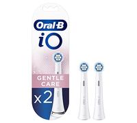Oral-B iO - Testine per spazzolino elettrico Gentle Care, con setole attorcigliate e angolate per una rimozione più profonda della placca, confezione da 2, colore: bianco
