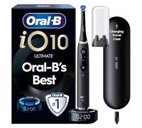 Oral-B iO10 Spazzolino Elettrico Nero, con iO Sense, Caricatore Intelligente e Custodia da Viaggio Ricaricabile, Testina Rotonda
