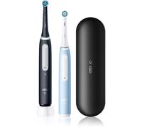 Oral-B iO3 set di spazzolini da denti e testine di ricambio con astuccio DUO Black&Blue 2 pz