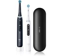 Oral-B iO5 set di spazzolini da denti e testine di ricambio con astuccio DUO Black & White 2 pz