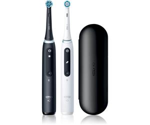 Oral-B iO5 spazzolino da denti elettrico con astuccio DUO Black & White 2 pz
