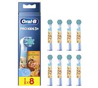 Oral-B Kids 3+ Testine Spazzolino Elettrico Di Ricambio Pro Kids Disney Re Leone, Confezione Da 8 Testine per Spazzolino Elettrico Oral B, con Setole Morbide, Dai 3 Anni In Su