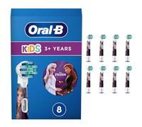 Oral-B Kids 3+ Testine Spazzolino Elettrico Frozen, Confezione da 8 Testine di Ricambio per Spazzolino Elettrico Oral B, Delicato per i Bambini, con Setole Morbide