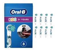 Oral-B Kids 3+ Testine Spazzolino Elettrico Star Wars, Confezione da 8 Testine di Ricambio, Delicato per i Bambini, con Setole Morbide