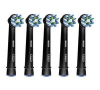 Oral B - Oral-B Crossaction Nere Testine di Ricambio per Spazzolino Elettrico Ricaricabile in Confezione da 5, Testine Rotonde Dal Design Professional