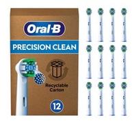 Oral-B Precision Clean Testine Spazzolino Elettrico, Confezione da 12 Testine di Ricambio, Pulizia Precisa e Sbiancante, Indicatore di Utilizzo della Testina