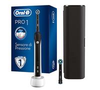 Oral-B Pro 1 - 760 Spazzolino Elettrico Ricaricabile, 2 Testine, 1 Custodia da Viaggio in Regalo, Nero