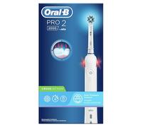 Oral-B Pro 2 2000 Spazzolino Elettrico Ricaricabile, 1 Manico Bianco con Caricatore, 1 Testina CrossAction