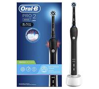 Oral-B Pro 2 - 2000 Spazzolino Elettrico Ricaricabile, Con Sensore Di Pressione Dello Spazzolamento Visibile, Testina, Nero