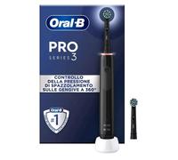 Oral-B Pro 3 Spazzolino Elettrico Ricaricabile Nero Pro3 3000, 2 Testine, 1 Spazzolino