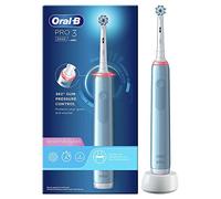 Oral-B Pro 3-3000 Spazzolino Elettrico 3 Modalità di spazzolamento, Sensore di Pressione, 1 Testina, Batteria Litio, Idea Regalo, Blue