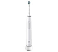 Oral-B Pro 3 - 3000 - Spazzolino elettrico bianco, 1 maniglia con sensore di pressione visibile, 1 testina per spazzolino da denti, progettato da Braun, presa britannica a 2 poli